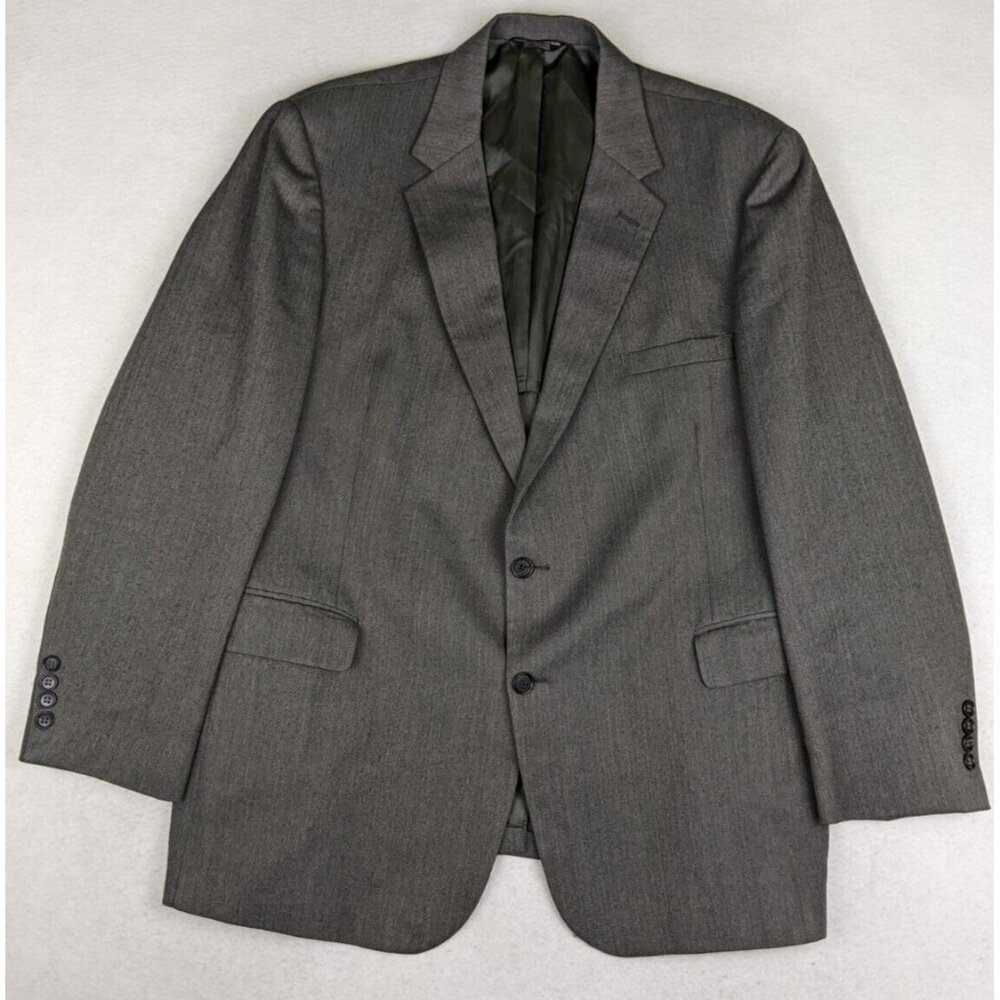 Fashion Park Vintage Men's Blazer Size 46R Brown Herringbone